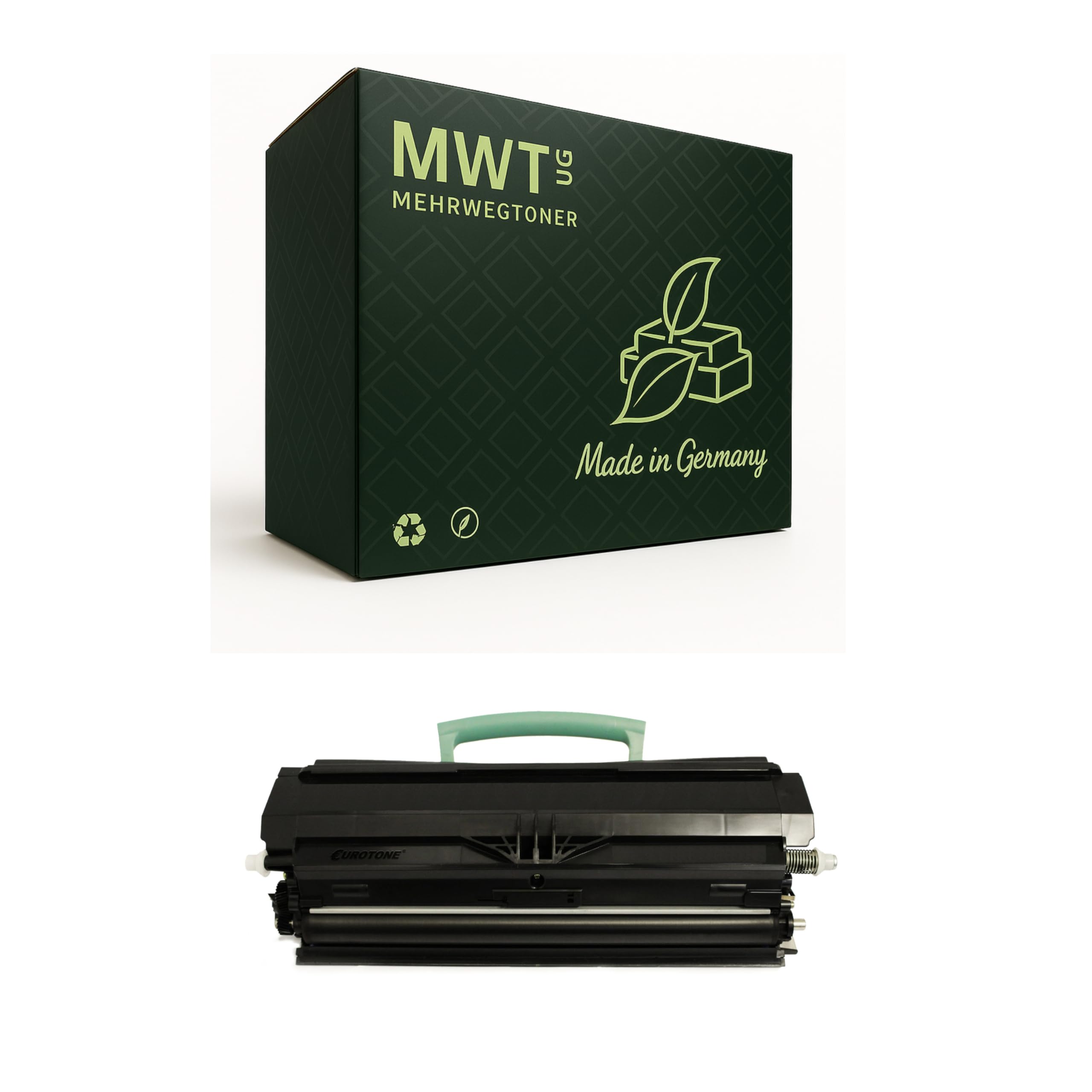 Mehrwegtoner Tóner compatible con Lexmark E460, 10 unidades, sustituye a 00E460X11E, color negro