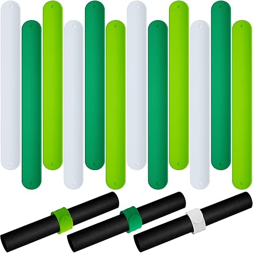 Halloscume 12 piezas de clip de papel de regalo de Navidad de 1.2 x 8.7 pulgadas, tira abatible de metal cubierta de silicona para soporte de póster