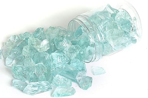 Vista 42 de Grava de cristal reflectante de alto brillo, gemas de fuego, gotas de fuego, piedras de vidrio de fuego, piedras para hoguera, pecera, acuario