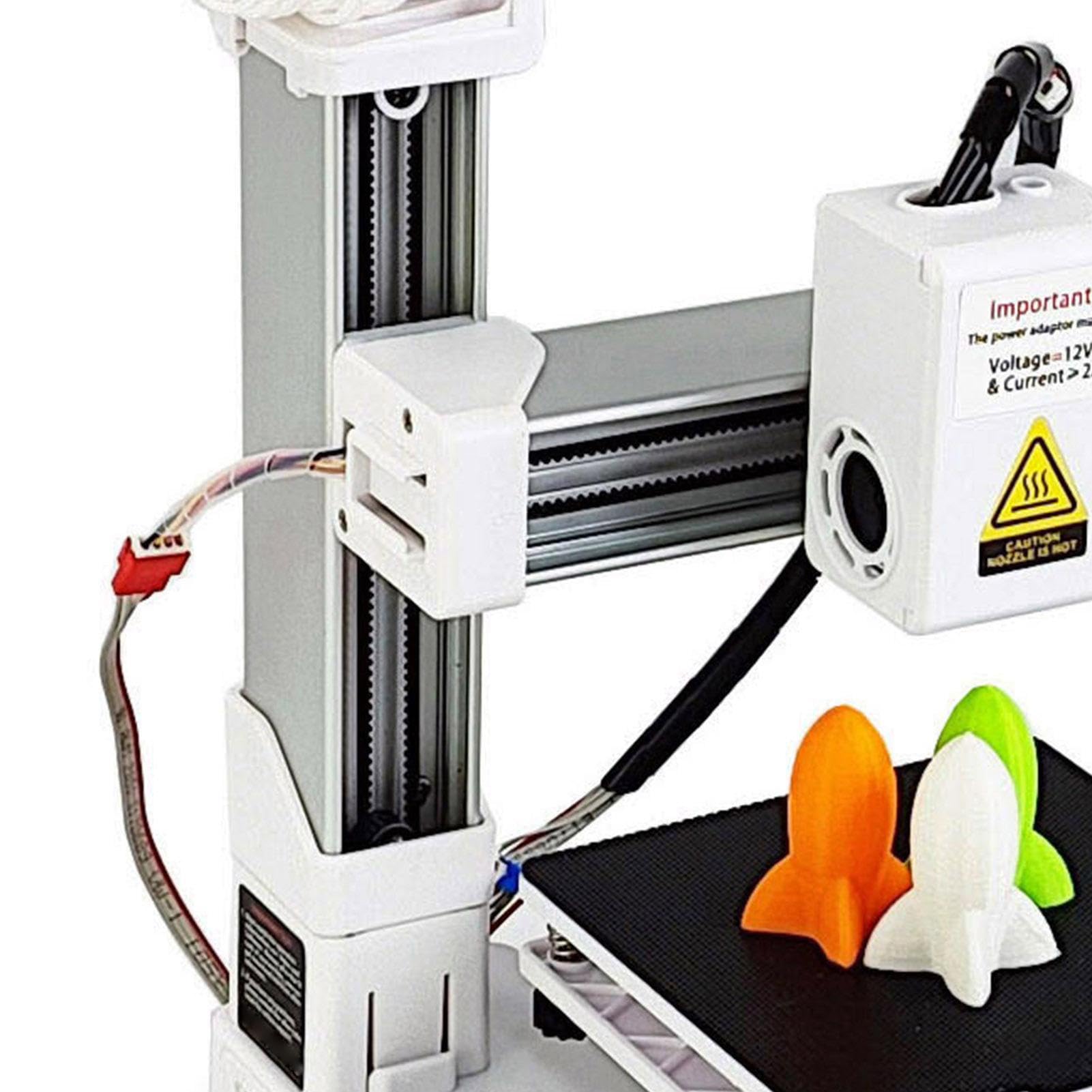 Vielseitiger 3D-Drucker mit Frequenzmultiplex-Technologie, Mini 3D-Druckmaschinen für Anfänger Heimwerker Druckgröße 100x100x100mm, Unterstützt PLA TPU 1.75mm Filament (Weiß)