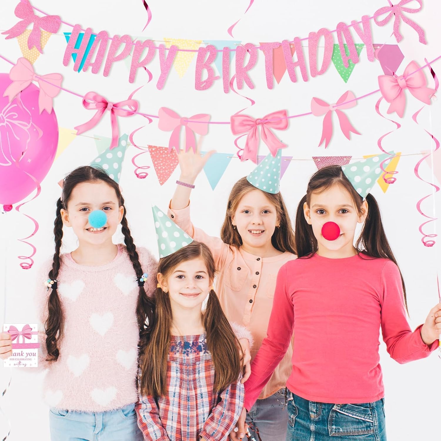 36 Sets Pink Bow Wristbands Party Favors Coquette Silicone Bracelets and Thank You Cards Bulk Pink Coquette Bow Themed Party Decorations Supplies Gifts for Women Girls - Image 7