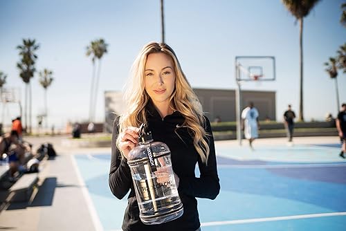 Vista 7 de H2OCOACH Botella de agua deportiva de 1 galón con marcador de tiempo, motivacional, 3.79 litros, jarra reutilizable sin BPA (128 onzas)