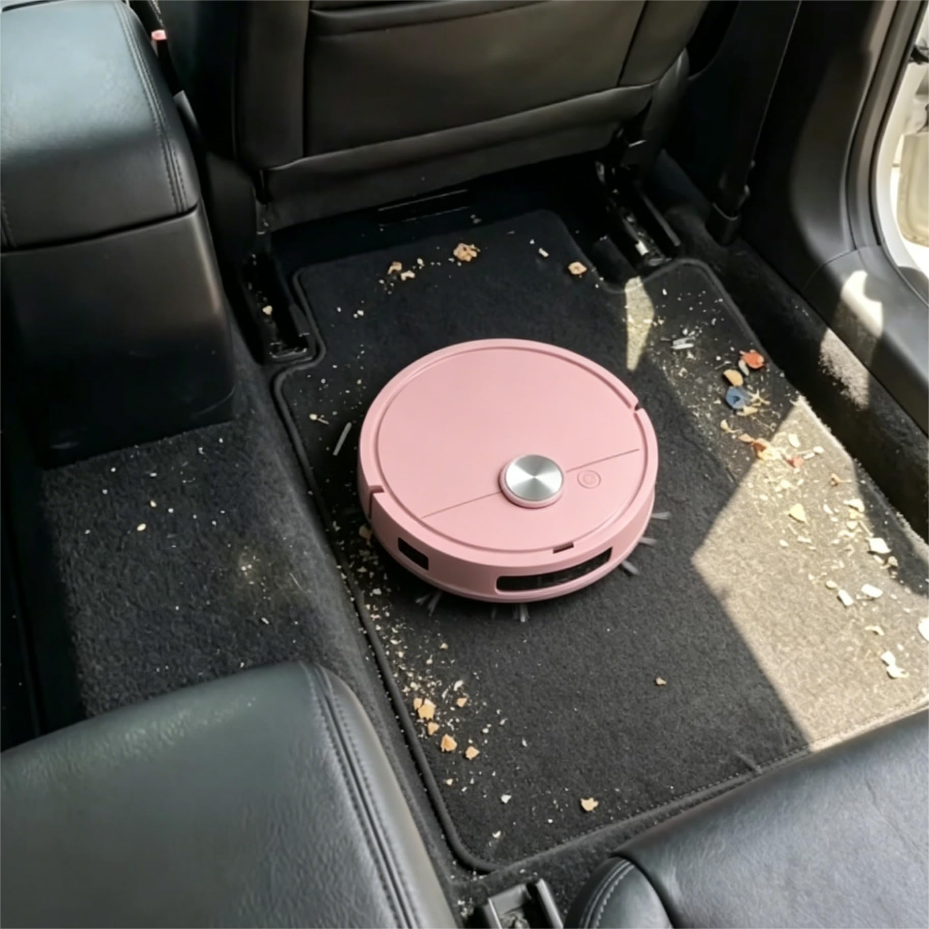 Robot Vacuum Cleaner For Car, Mini Robot Vacuum Cleaner And Duster For Car And Desk, Cute Small Rechargeable Cleaning Machine