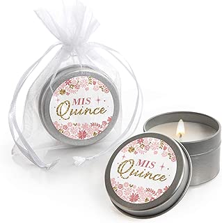Mis Quince Anos - Candle Tin Quinceanera Sweet 15 Birthday Party Favors - Set of 12 - coolthings.us