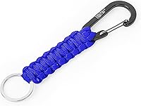 Vista 1 de EOTW Llavero con mosquetón, llavero de paracord con clip pequeño de aluminio en forma de D para camping, senderismo, pesca o como organizador