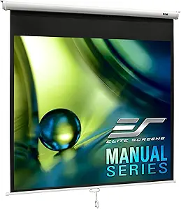 Elite Screens Manual Series, 71-INCH 1:1, Pull Down Manual Projector Screen with AUTO LOCK, Movie Home Theater 8K / 4K Ultra HD 3D Ready, 2-YEAR WARRANTY, M71XWS1