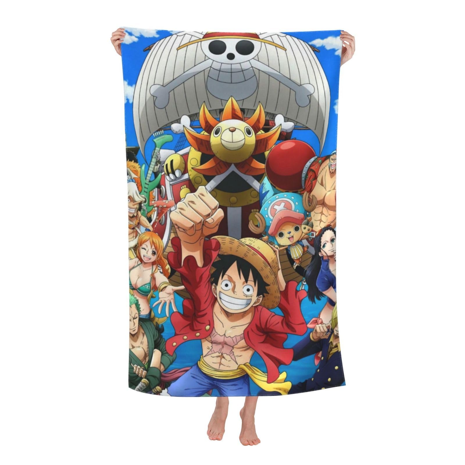 Amazon｜ワンピース アニメ バスタオル 大判 吸水 フェイスタオル 速乾