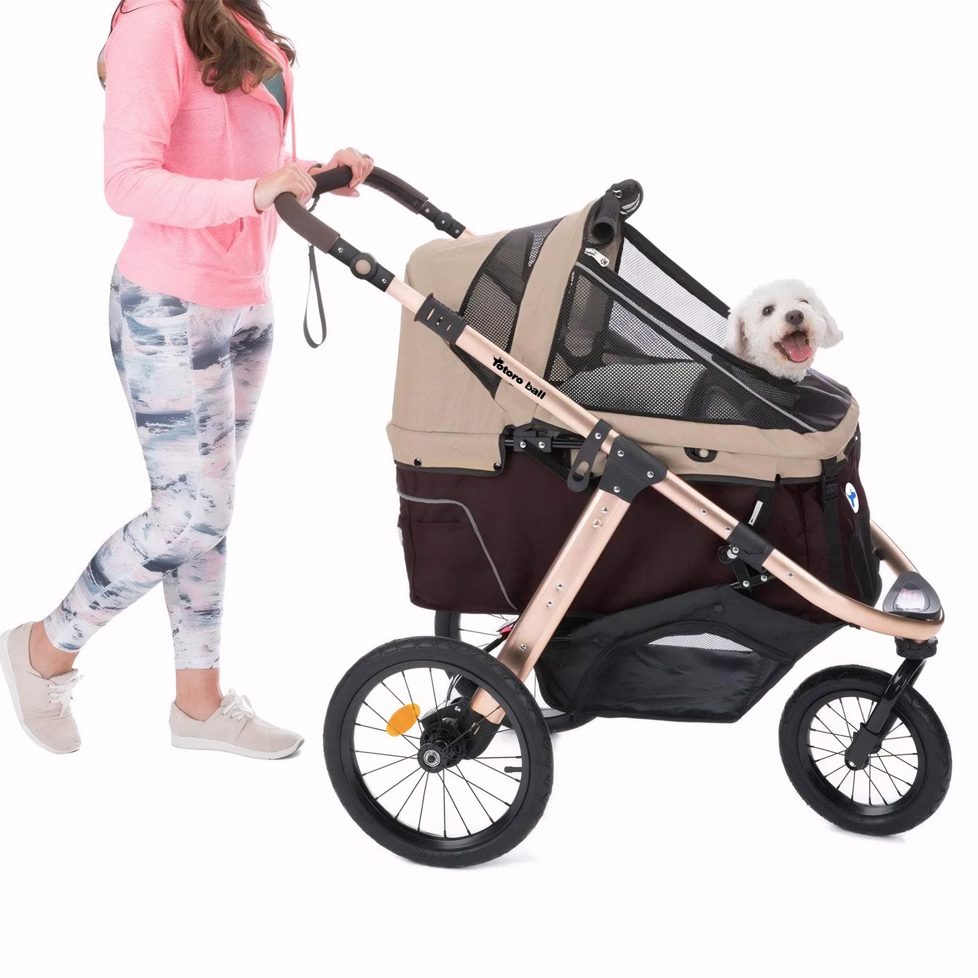 Amazon.co.jp: 「三輪小回り効き」Totoro ball ペットカート 犬 バギー