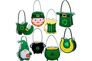 St. Patrick's Day Candy Holder 8-Pack: Celebrate the Luck of the Irish with Felt Charm