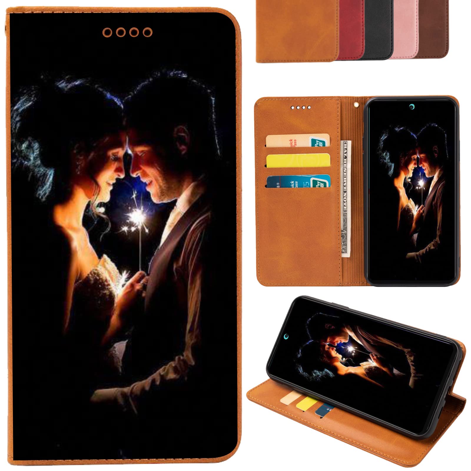 Oppo Find X5 Pro, cover a portafoglio in pelle, magnetica, in silicone TPU, bumper Oppo Find X5 Pro 5G Custodia a portafoglio, con supporto a tasca cover, antiurto per Oppo Find X5 Pro, colore: Nero