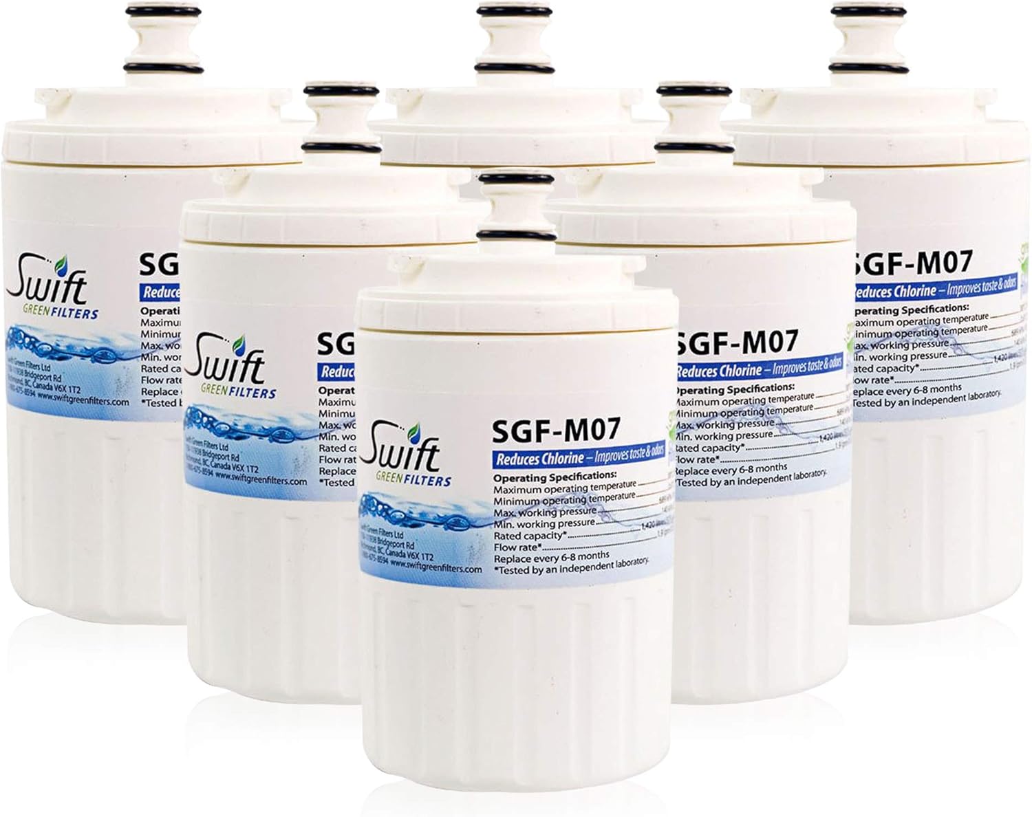 Swift Green Filters Replacement for EDR7D1,UKF7001, UKF7003 Refrigerators Water Filters (Pack of 6) MADE IN USA