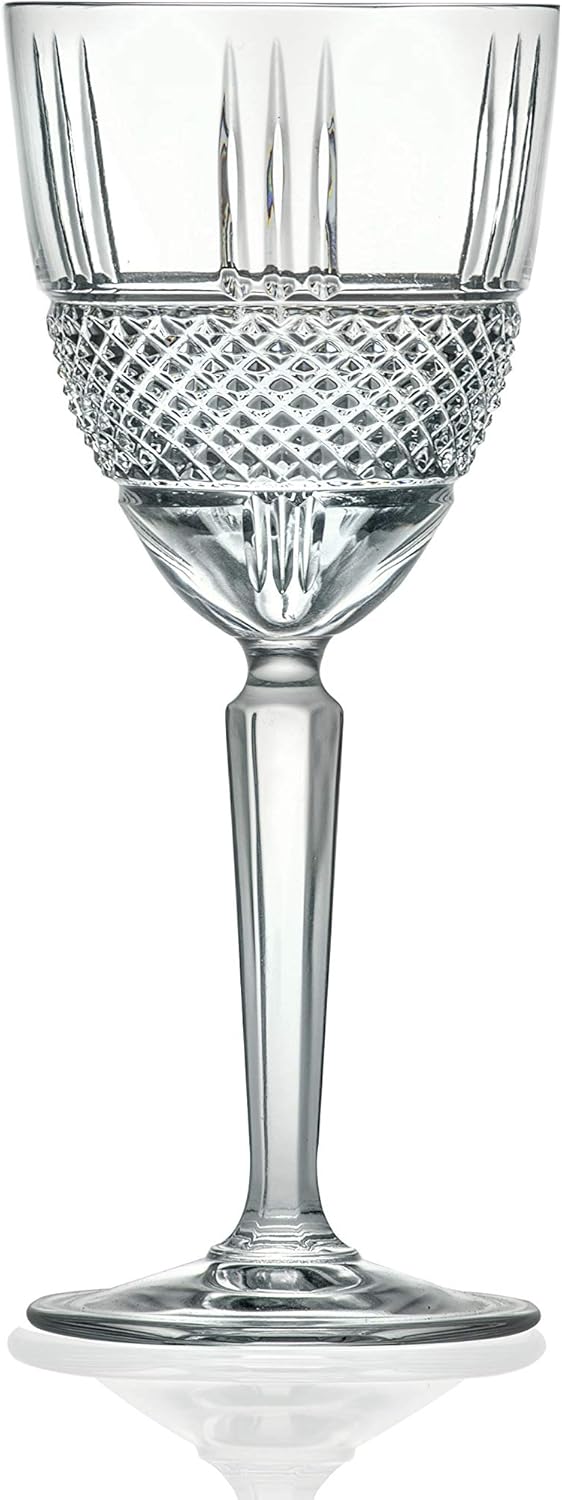 Barski Goblet, White Wine Crystal Glass, Water Glass, Stemmed Glasses, Set of 6 Goblets, 8 oz, Beautifully Designed, Made in Europe - Image 2