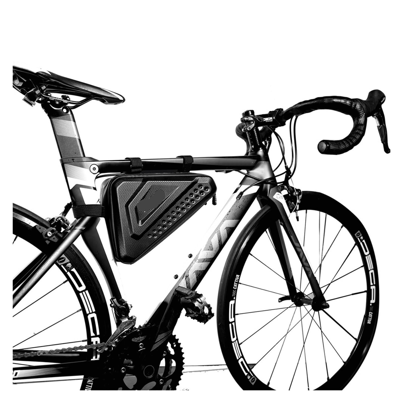 Borsa for bicicletta con guscio rigido da 1 pezzo e 2 litri | Conserva l'attrezzatura da ciclismo for il ciclismo diurno e notturno.(TZ04 1.5L A)