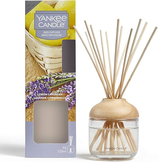 Yankee Candle Reed Diffuser, Lemon Lavender, 120 ml, Up to 10 Weeks of