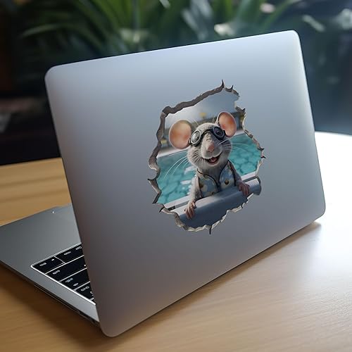 Miniatura 8 de Adhesivo de pared 3D con agujero de ratón con agujero de ratón