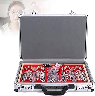 Trial Lens Optical Trial Lens Set, Adjustable Trial Frame Optical Trial Lens Frame Set,Eye Test Glasses Optometry Transparent Aperture,for Optical Shops