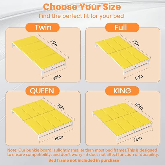 Bunkie Board King Size (76x80),Heavy Duty Bed Boards