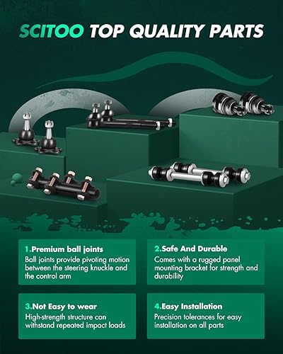 Miniatura 4 de SCITOO Amortiguador de puntal para Honda Pilot 2006-2008 para Honda Pilot Conjunto completo de puntales Conjunto de amortiguadores traseros Brazo de