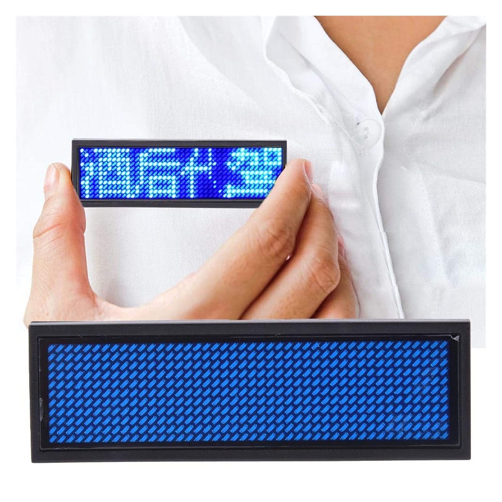 Tabliczka znamionowa LED 110-240V LED programowalna tablica do znakowania do sklepu restauracyjnego, baru imprezowego, wystawy (niebieska) szyby samochodowe, sklep, sklep, firma