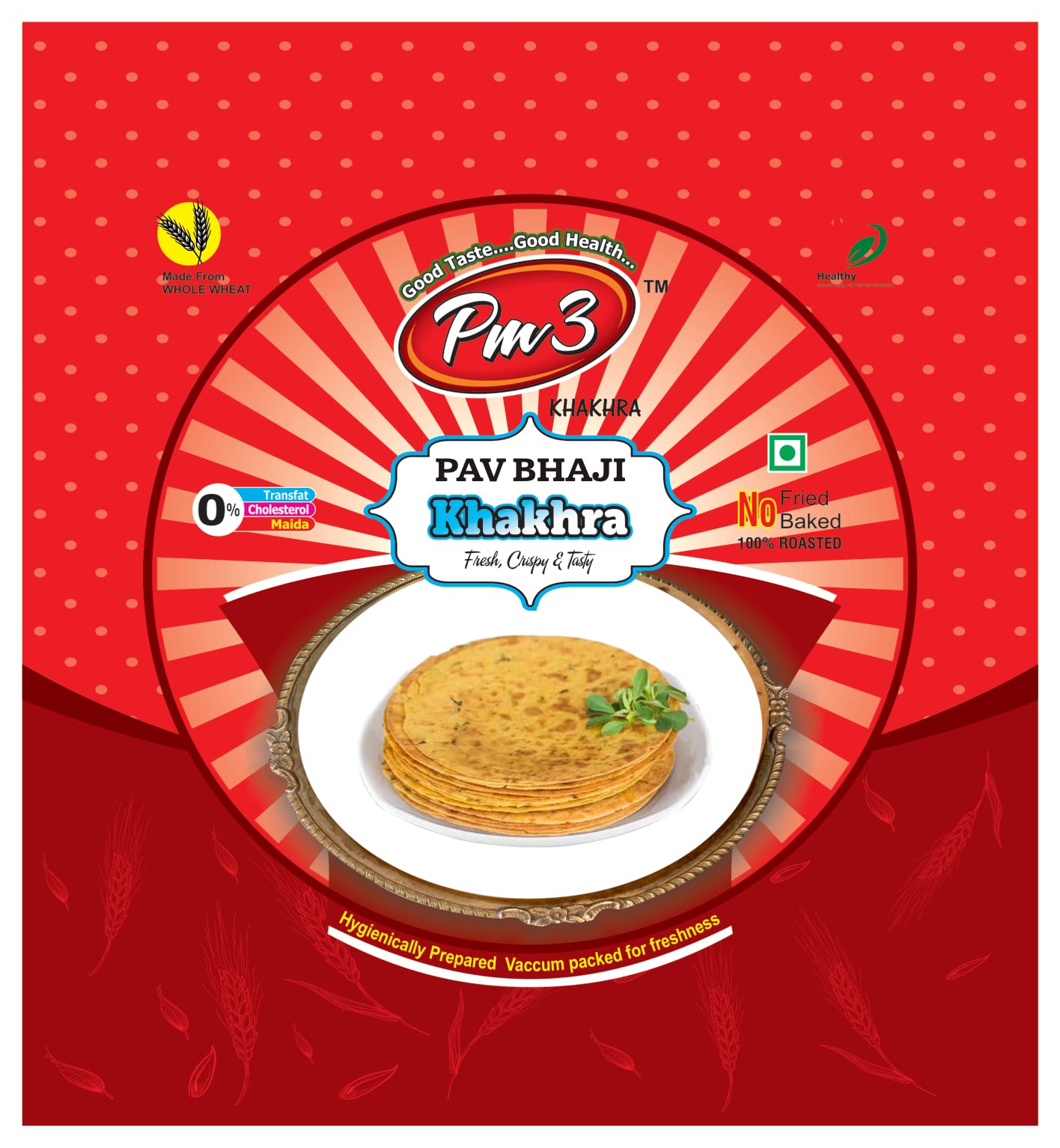 Pm3 Healthy Crispy | Diet Friendly Pavbhaji Masala (4 pkt *200g=800g) Gujrati Indian Snacks | Healthy | 100% Natural Ingredient | Diet Friendly ! world best khakhra (B0BPCCNSKB) Amazon Price History, Amazon Price Tracker