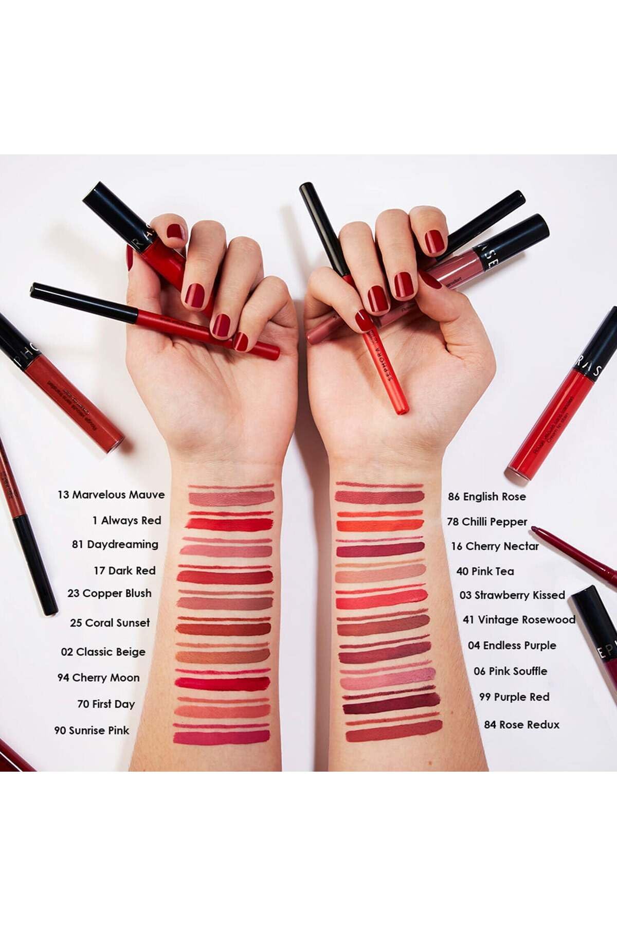Sephora Lip Stain Liner - Uzun Süre Kalıcı Dudak Kalemi, 40 Pink Tea