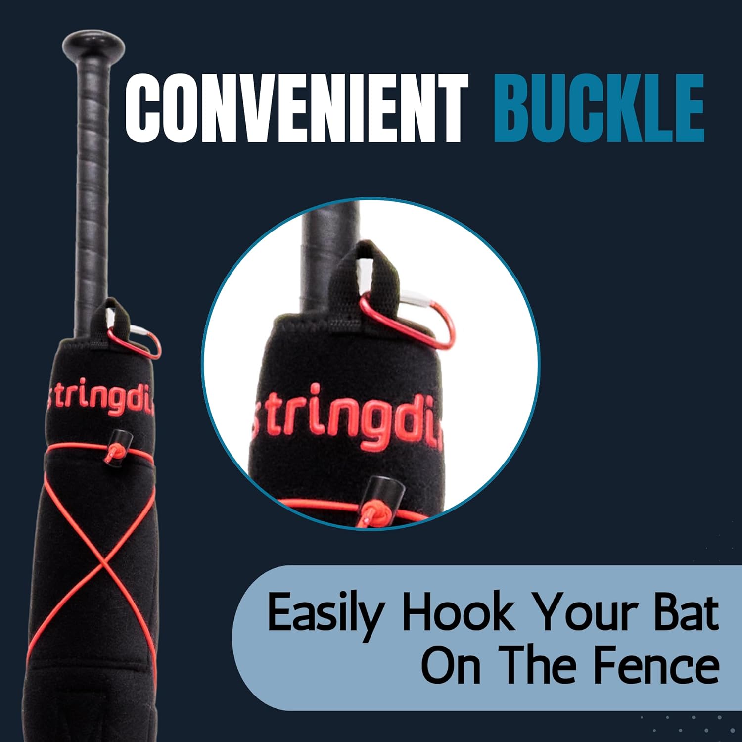 Stringdinger Baseball & Softball Bat Warmer Sleeve - Compatible with Four Hand Warmer Options, Maintains Hitting Consistency in Cold Weather, Reduces Sting & Prevents Damage - Batting Accessories