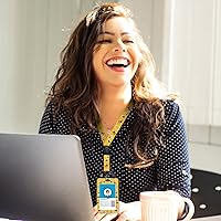 Vista 133 de Giancomics Black ID Badge Holder with Lanyard, Lanyards for ID Badges with Badge Reel Retractable Heavy Duty, Lanyard with ID Holder Keychain Clip