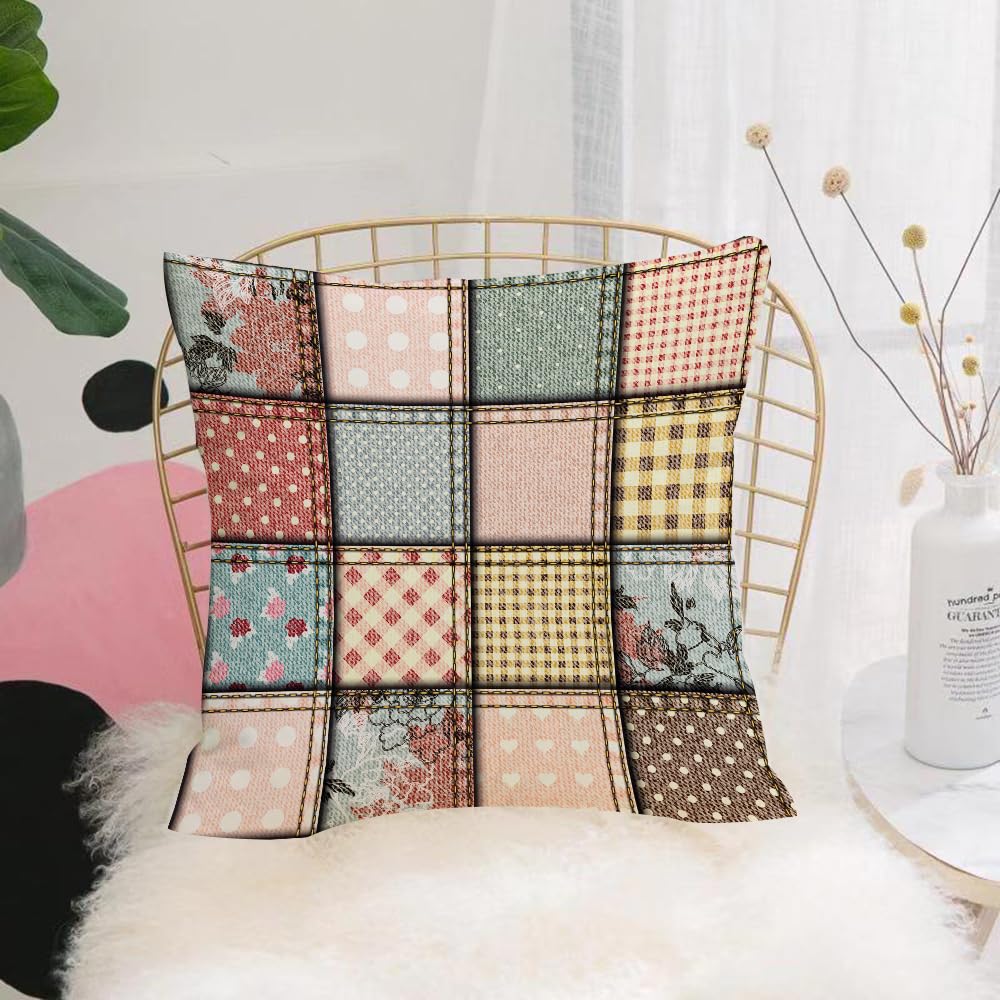 HYOSXW Cushion Cover,Throw Pillow Case Home Decorative for Living Room Bedroom Sofa Chair 16X16 Inch,patchwork background,Pillowcase 40X40cm