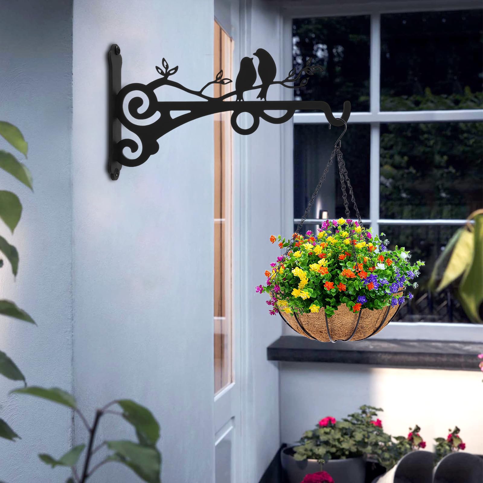 TolleTour Supports De Panier Suspendus D'extérieur, Crochets De Jardin En Metal Crochets De Clture Pour Paniers Suspendus Pour Jardinieres Lanternes A Vent 82923938