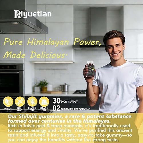 Miniatura 2 de Shilajit Gummies 3000MG Pure Himalayan Gold with Fulvic Acid Pure Shilajit for Men Supplements Natural Rejuvenation, Improve Endurance &