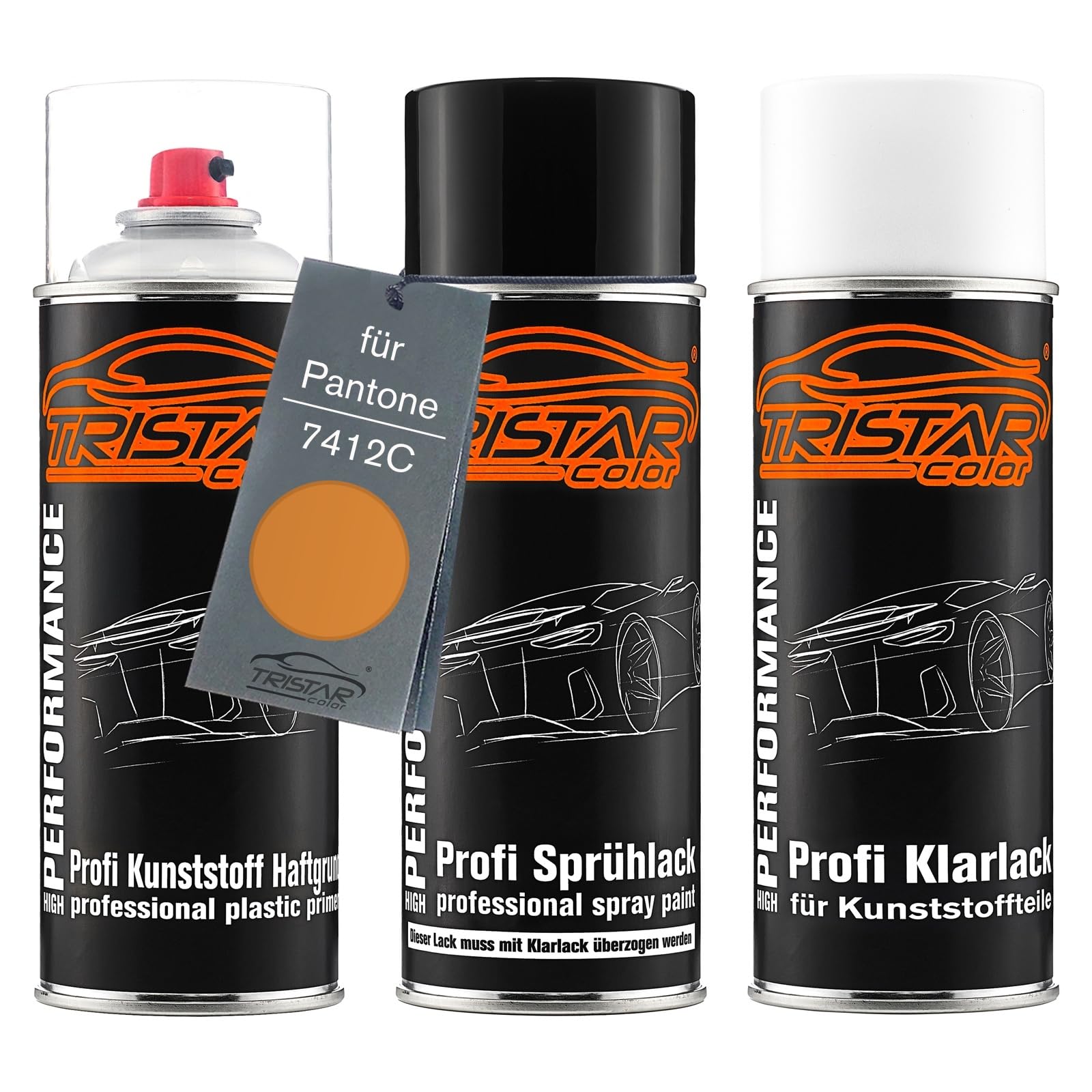 TRISTARcolor Zestaw w sprayu do tworzyw sztucznych do Pantone 7412C Orange
