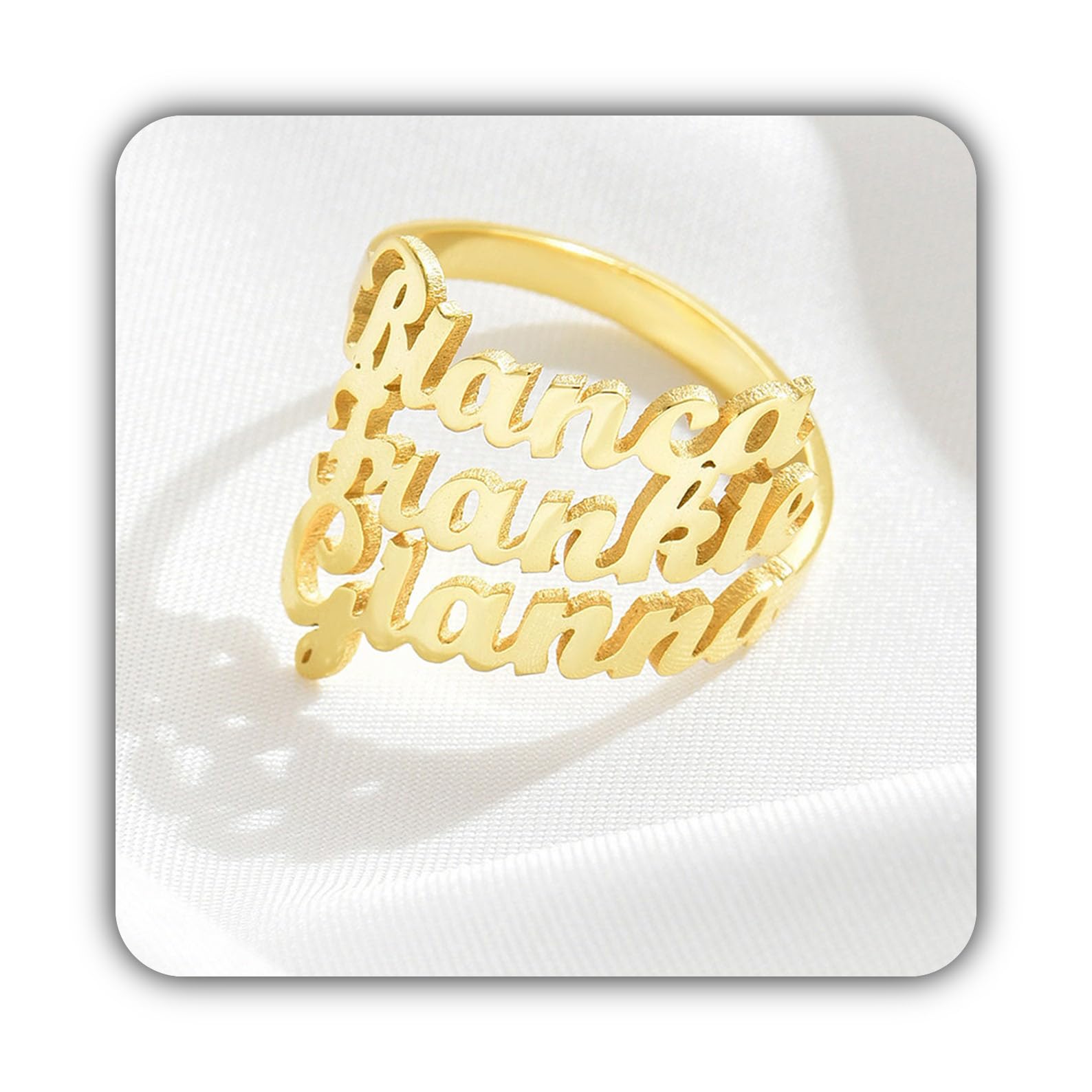 Personalisierter Namensring Sterlingsilber 925 Drei Namen Ring benutzerdefinierte Kinder Ringe für Mama stapelbar Ringe handgefertigt Muttertag