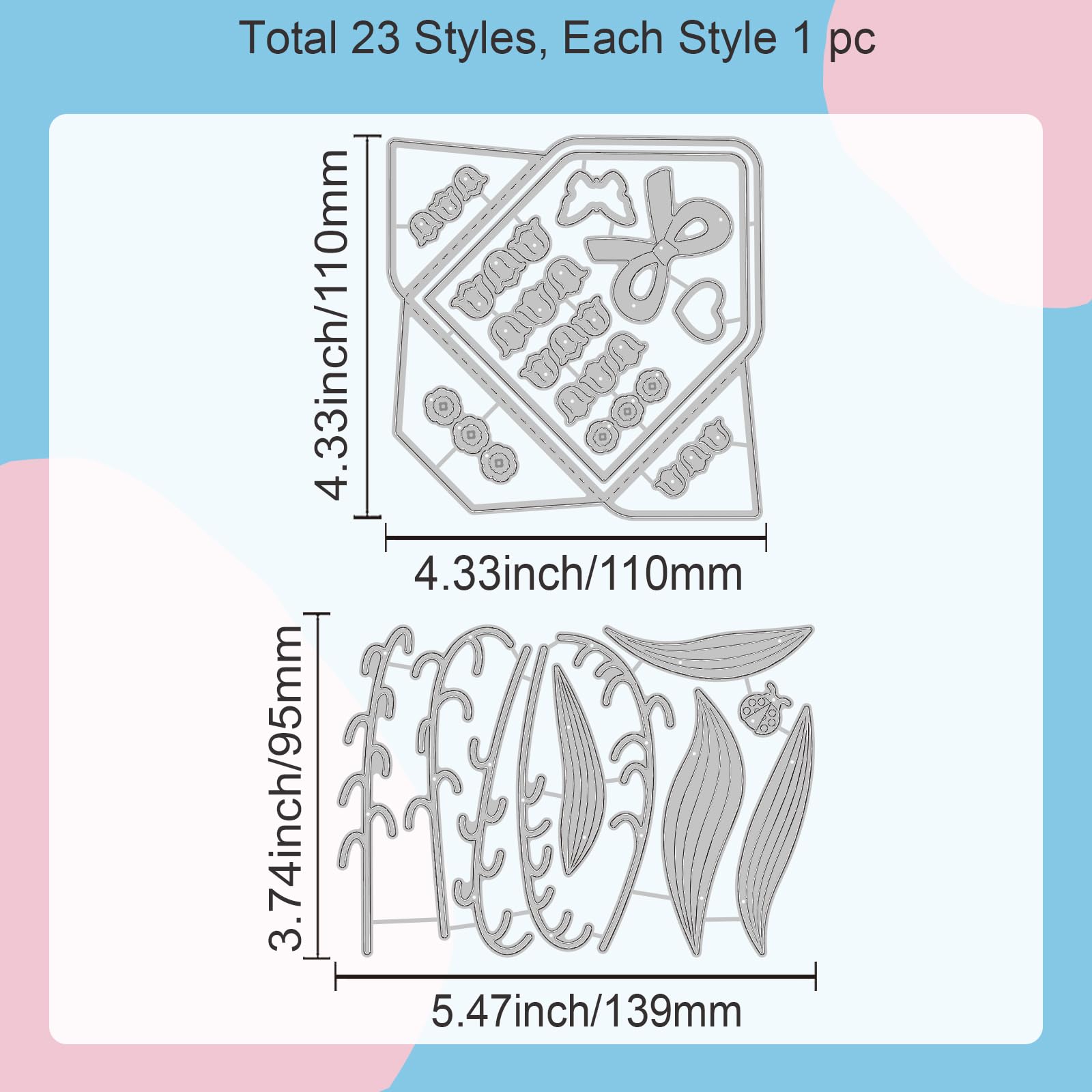 GLOBLELAND Fustelle Metalliche Per Scrapbooking – Abito Da Principessa E Gonne Donna – Set Sagome Per Biglietti E Decorazioni Fai Da Te - 2