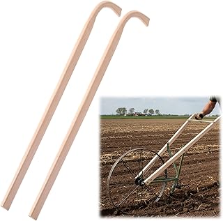 Chumia 2 Pack Wooden Cultivator Handles 7/8" x 1-3/4" x 48" Plow Handles for Low and High Wheel Cultivators Farm Garden