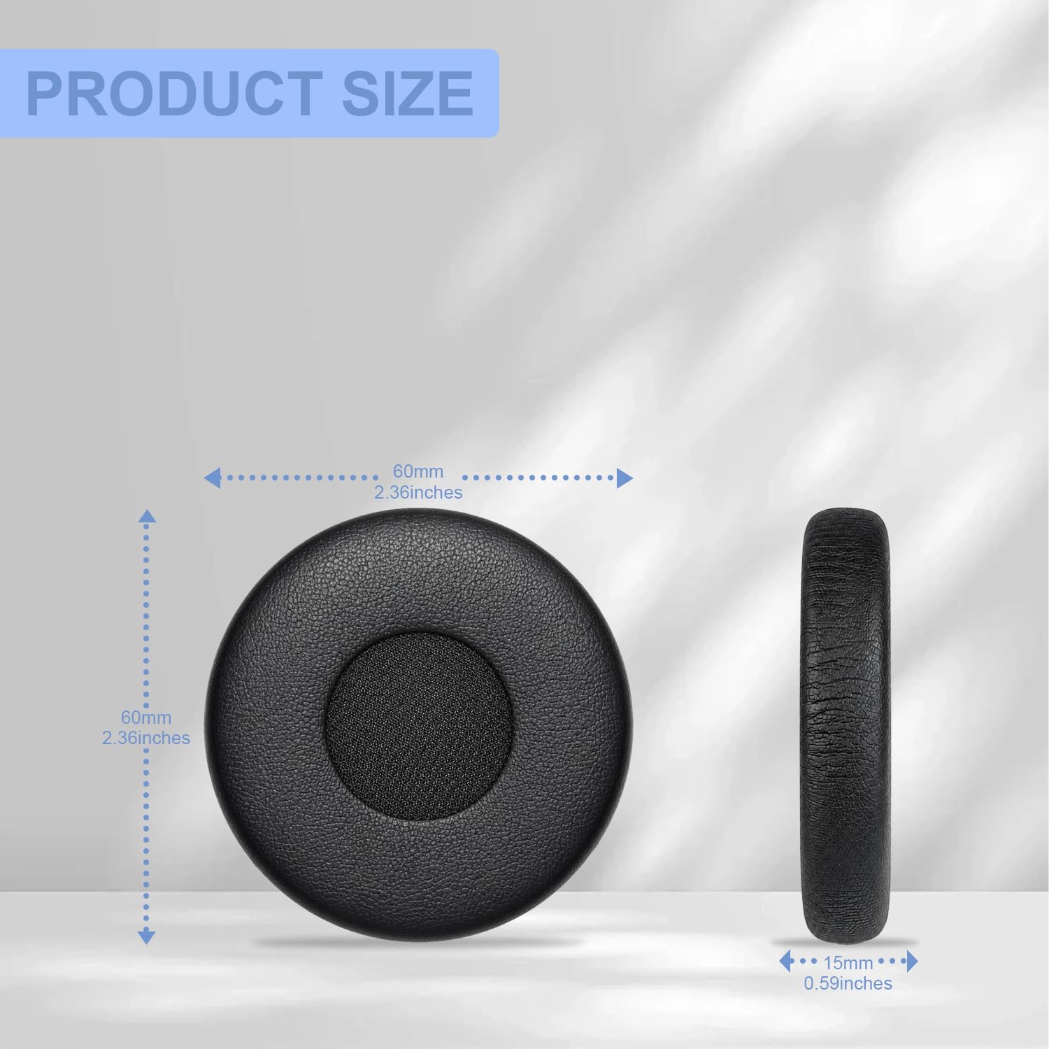 Almohadillas de repuesto para auriculares estéreo Jabra Evolve 20 30 40 65 con cable, cubierta de orejeras, cuero suave y almohadillas de espuma viscoelástica (no es compatible con Evolve2 30/Evolve2