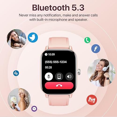 Miniatura 2 de Reloj inteligente para mujereshombres, reloj inteligente HD de 2.01 pulgadas con llamada Bluetooth, más de 100 modos deportivos, monitoreo del