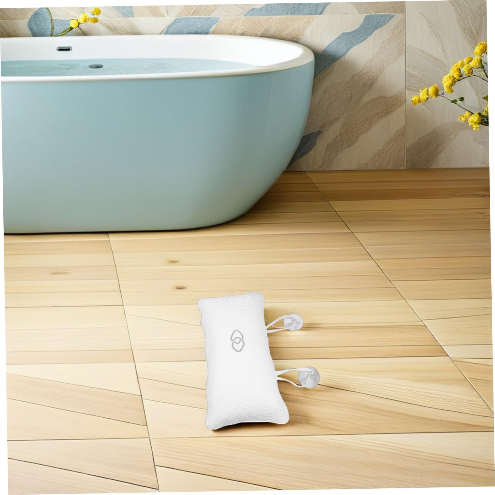 Gatuida 3 Pezzi Cuscini da Bagno Ergonomici con Ventose Antiscivolo Poggiatesta Gonfiabile per Vasca da Bagno Profonda Supporto Collo Comfort per Casa Spa e Hotel Accessori Vasca