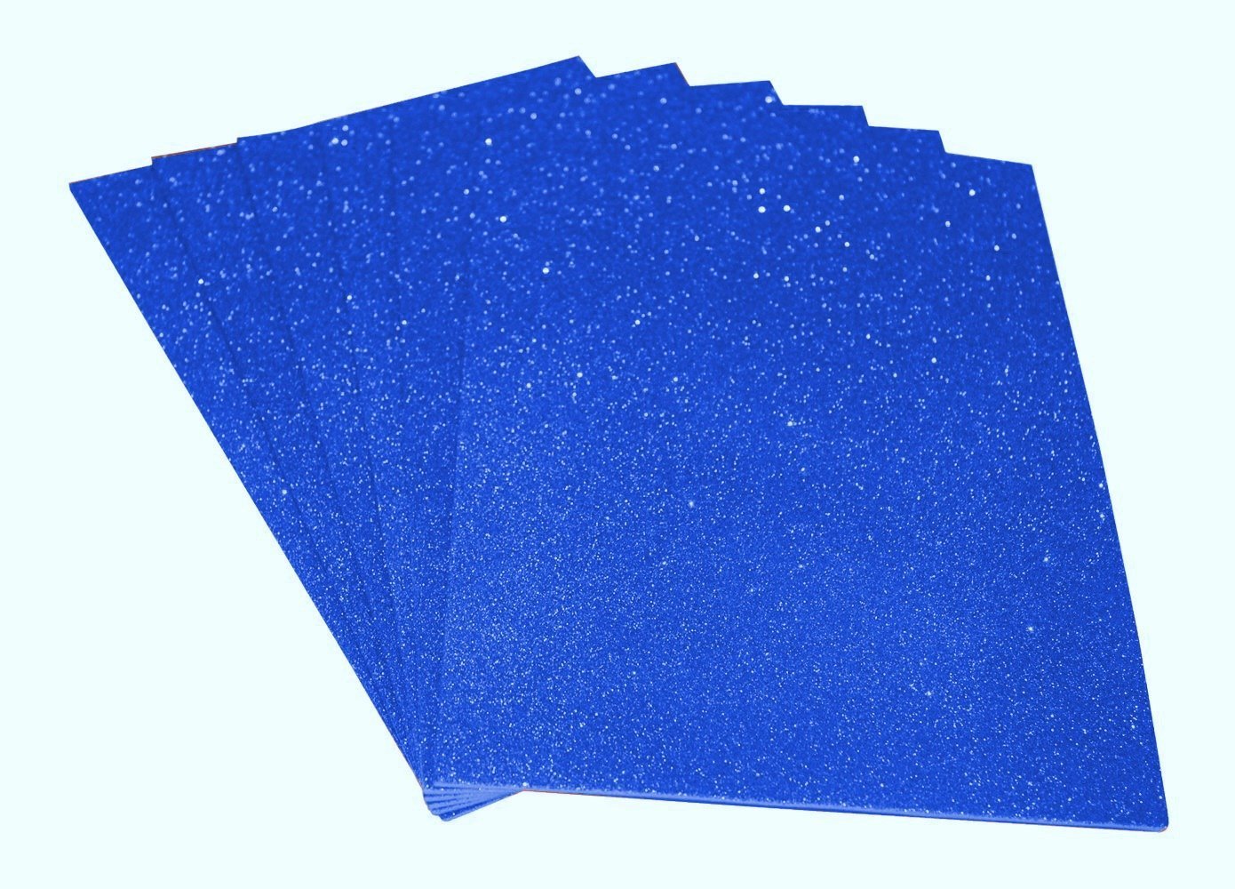 ParaspapermartA4 Glitter Foam Sheet Sparkles Blue Color, for Art & Craft, Decoration, Gift Wrapping, Scrapbooking, Craft Project, Etc.