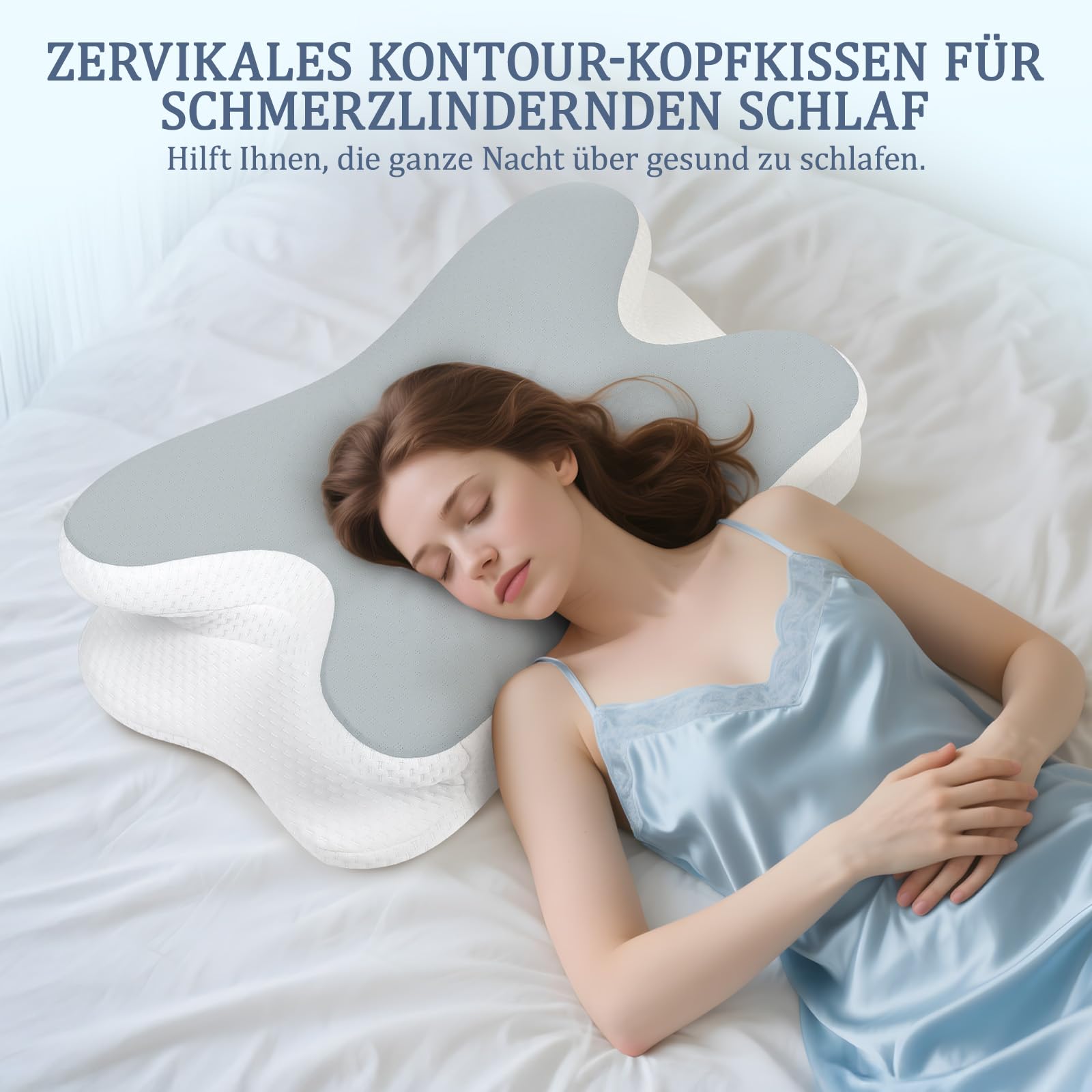 Coussin de nuque - Oreiller orthopédique en mousse à mémoire de