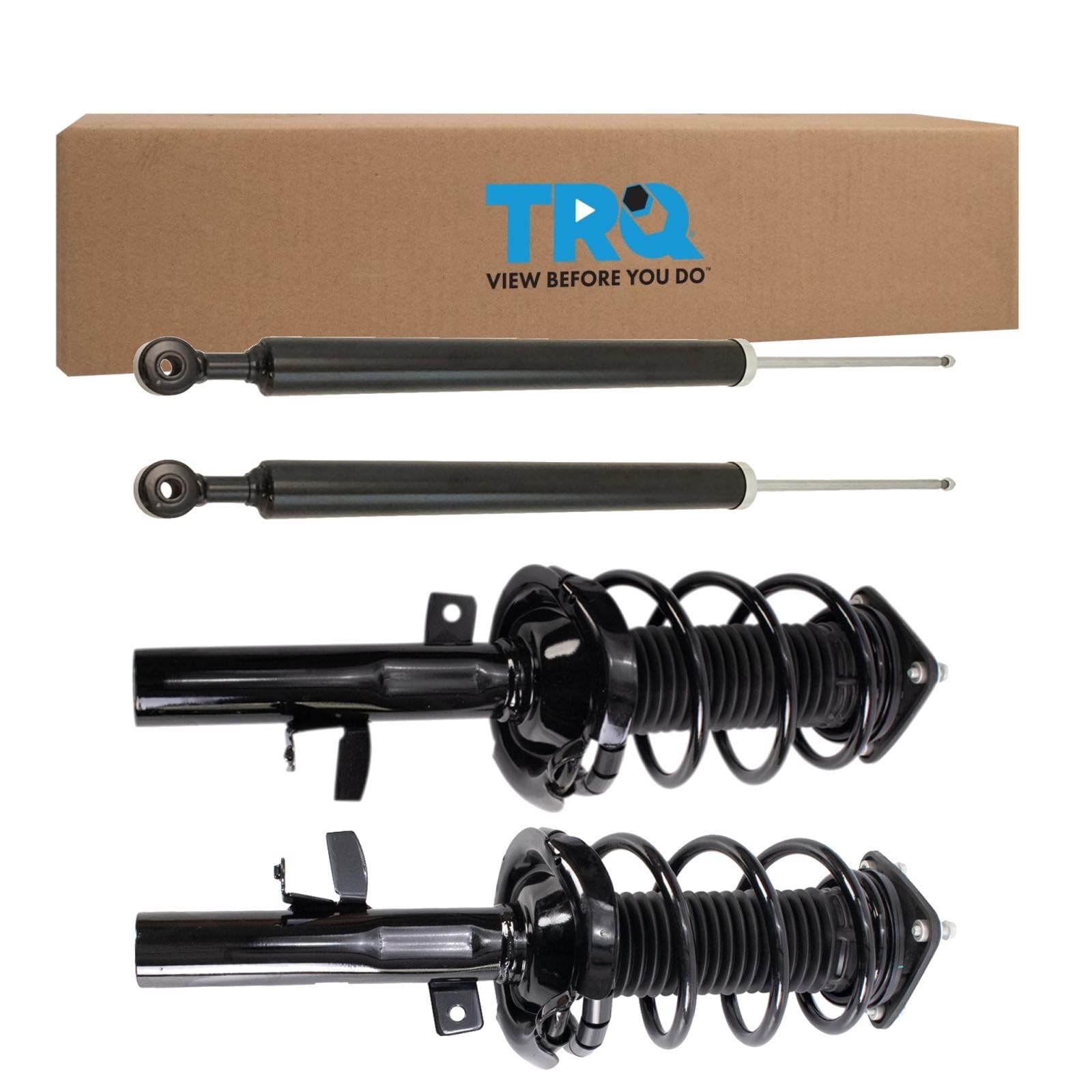 TRQ Front and Rear Complete Strut Assembly &amp; Shock Absorber Kit Complete Strut &amp; Coil Spring Assembly Compatible with 2013-2018 Ford C-Max