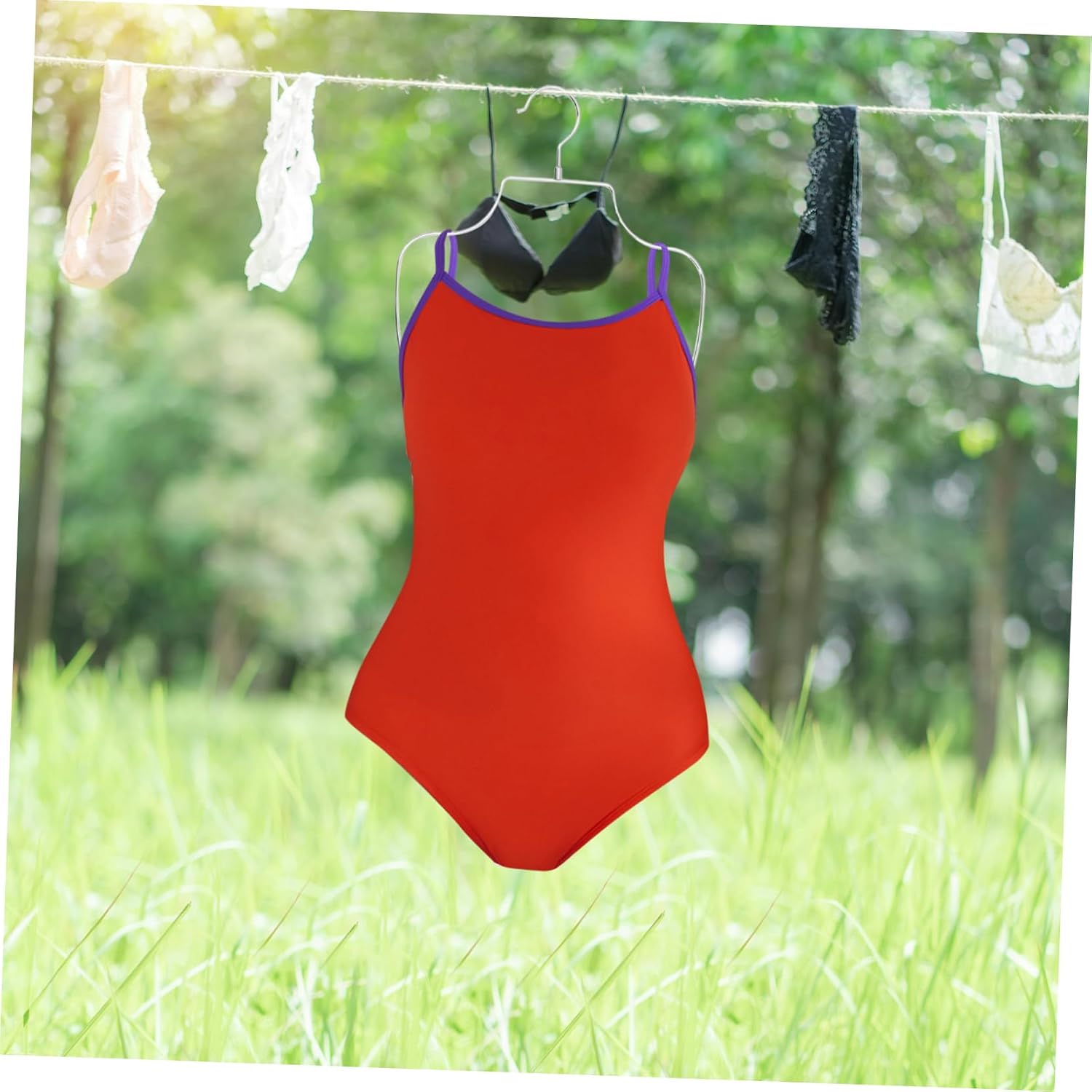 CHILDWEET 2pcs Swimsuit Hangers Lingerie Hanging Rack Metal Hook for Bikini Brief Display