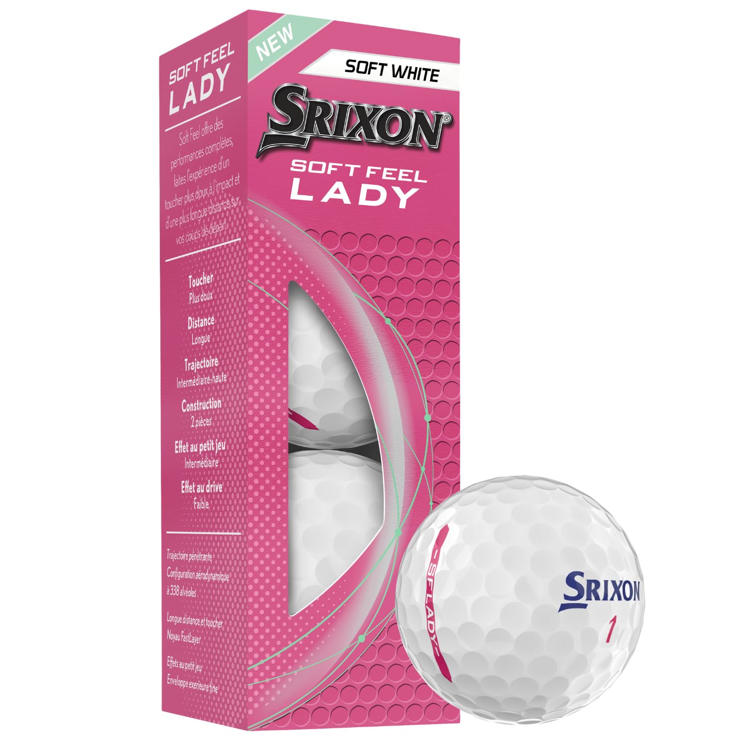 Amazon.co.jp: Srixon ソフトフィールレディゴルフボール、ホワイト