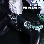 DLseego 2PCS Thumb Grips Caps for Xbox One Switch 2, PS5 PS4 Switch Pro Wireless Controller Steam Deck, Soft Silicone Anti-Slip Crystals Button Cap with 2 Heights Joystick Cover - Clear 3