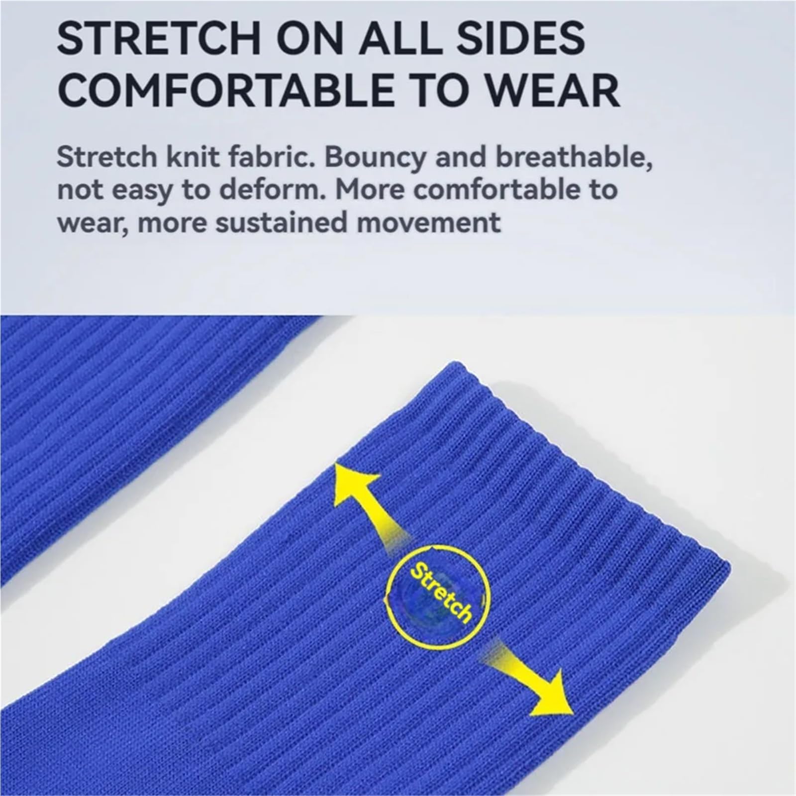 MRKU Genouillères de Sport antidérapantes, Manchons de Compression et de Maintien (1 Paire), Chaussettes de Football pour Adultes, Respirantes, Couvre-Jambes, Leggings de Football.