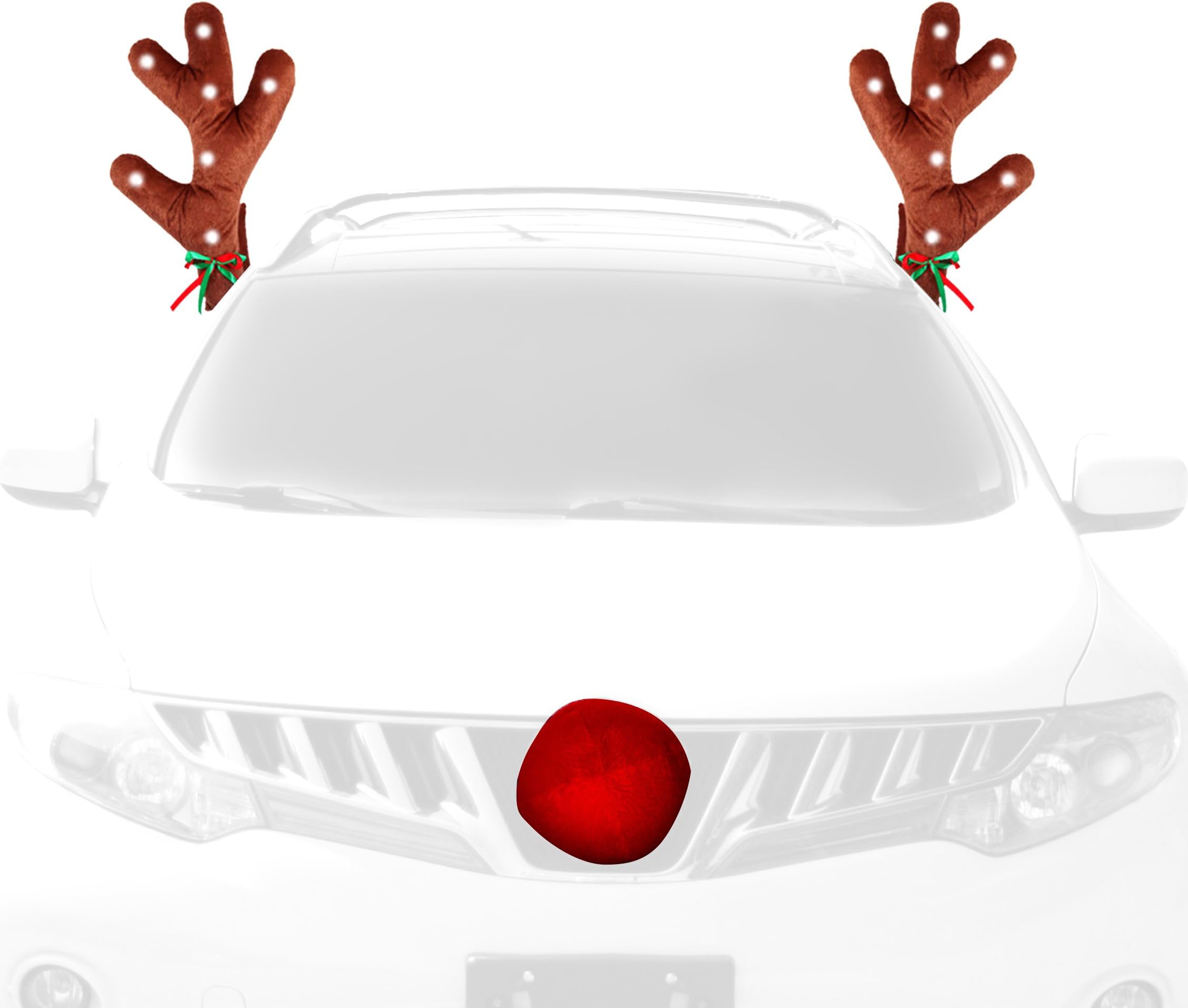 WOW Antlers 14" LED Lighted Vehicle Reindeer Antlers