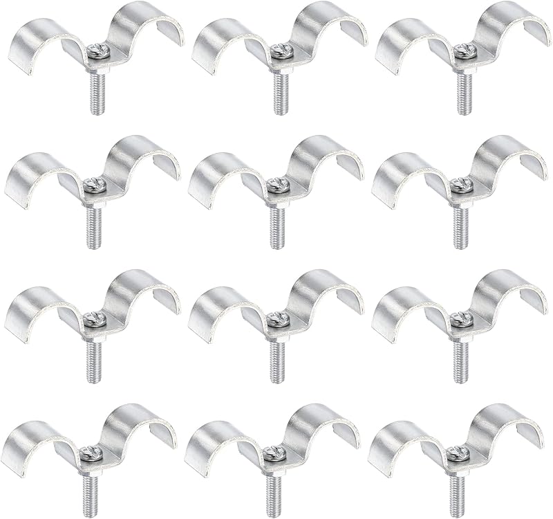 Abraçadeira Dupla para Tubos HARFINGTON em Aço Carbono Zincado 16 mm – Kit com 12
