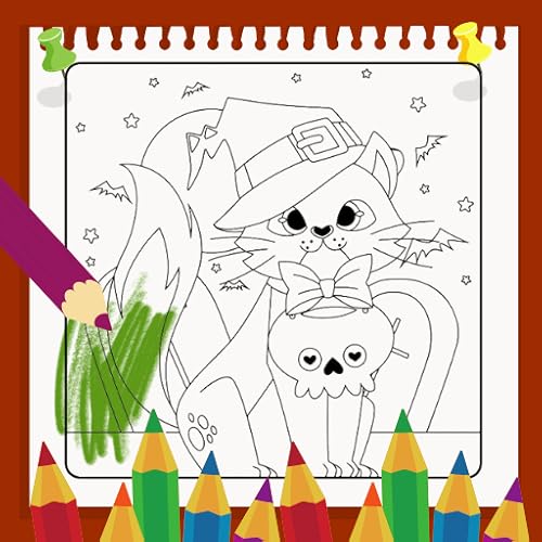 Halloween Cat Coloring Book