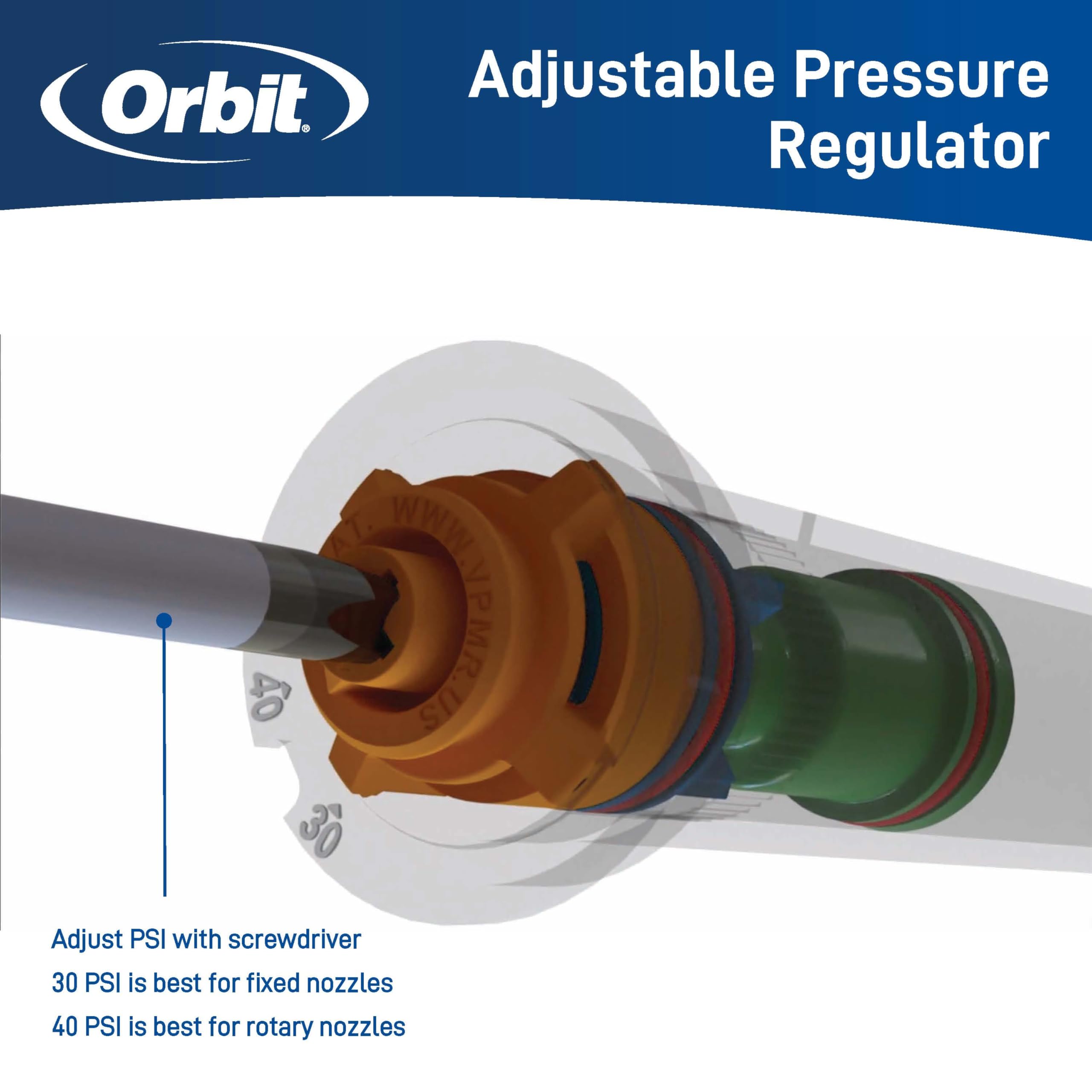 Orbit 80307 Professional Series Adjustable Pop-up Sprinkler, Black