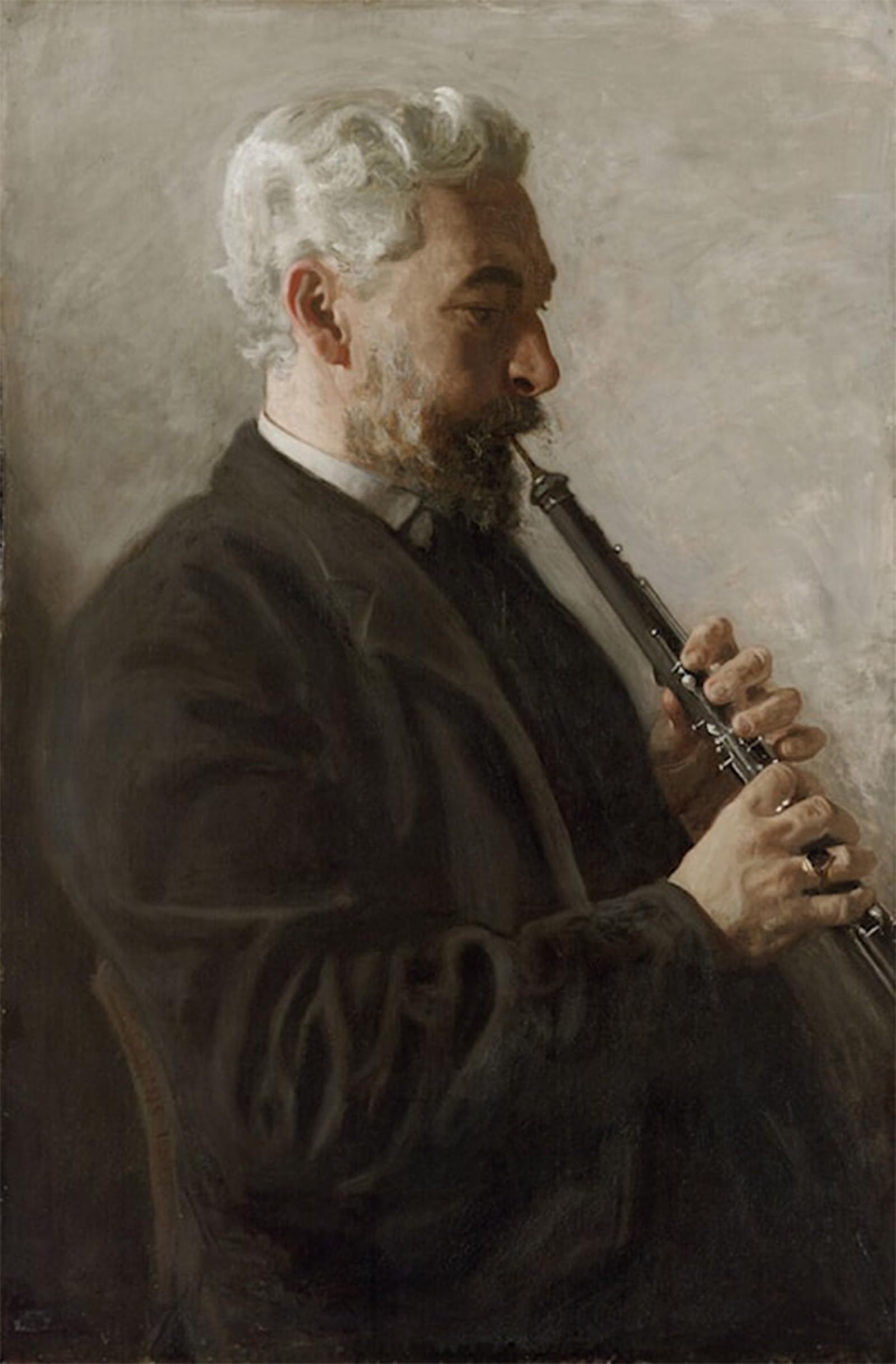 POSTERIIk Famous Modern Artwork Art Mural the Oboe Player by Thomas Eakins Oil Paintings Pictures for Home Decor 60x90cm
