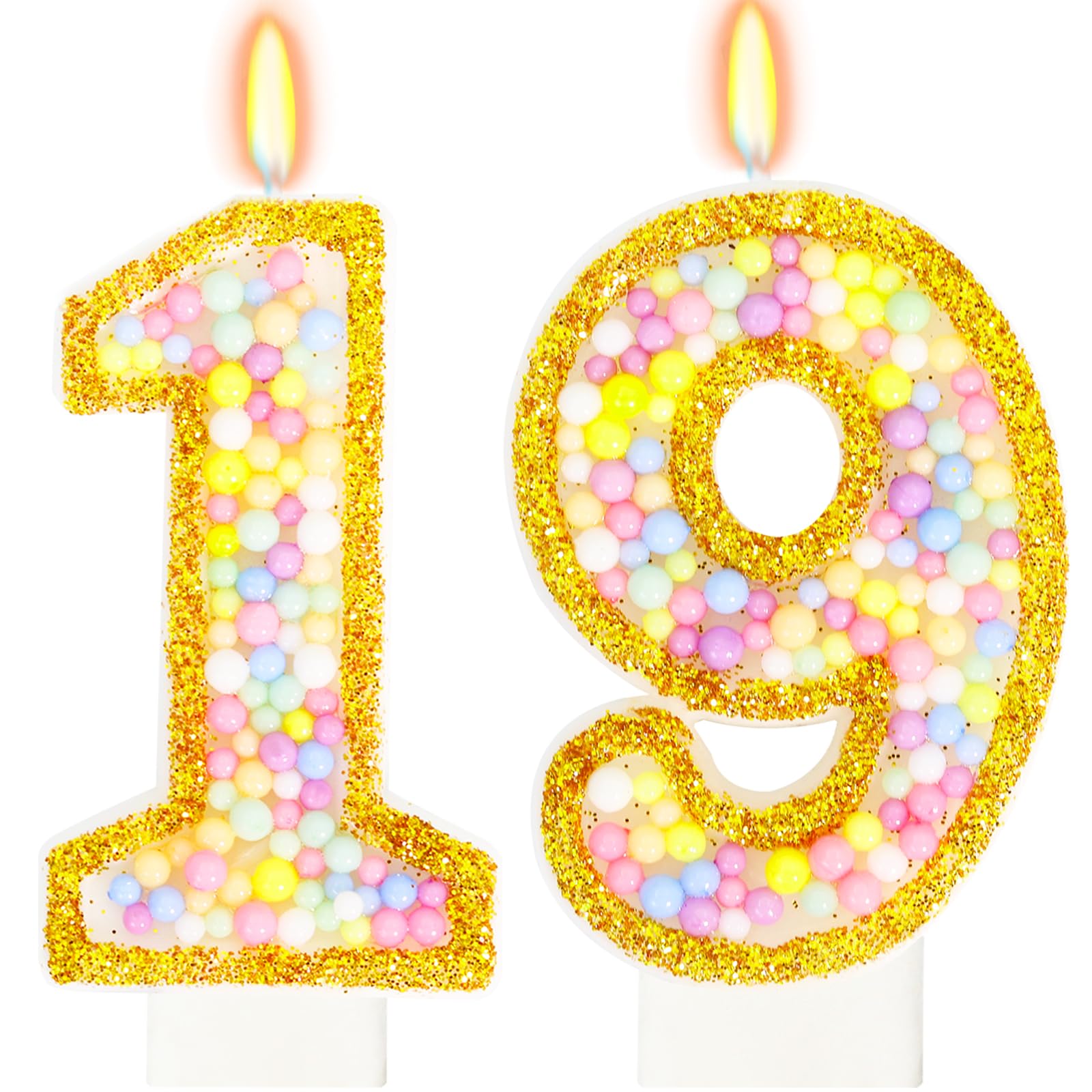 Pastel Macaron Birthday Candle - 2nd Birthday Decorations -20 Pastel Macaron Birthday Candle - 2nd Birthday Decorations -20